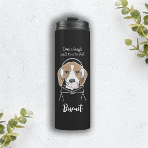 Süßer Beagle mit Bubble-Gum - lustiger Beagle Thermosbecher