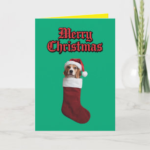 Süßer Beagle Weihnachtsfeiertag Feiertagskarte