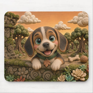 Süßer Beagle-Welpe, Babyhund Mousepad