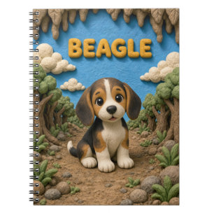 Süßer Beagle-Welpe, Babyhund Notizblock