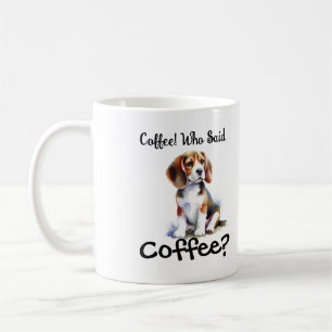 Süßer '' Beagle-Welpe Braun personalisieren Kaffeetasse