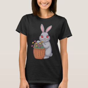 Süßer bekiffter Osterhase mit Blumenstrauß  T-Shirt