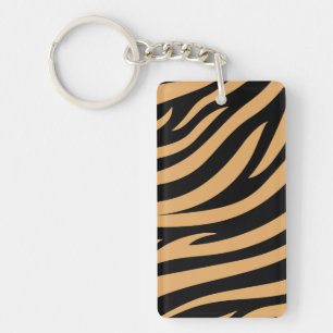 Süßer Bengal-Tiger-Druck Acryl-Schlüsselanhänger Schlüsselanhänger