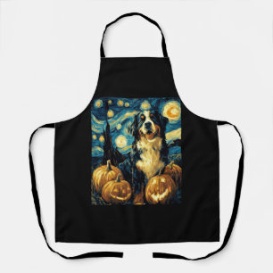 Süßer Berner Sennenhund Halloween Jack O Lantern Schürze