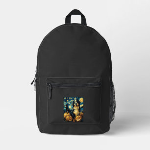 Süßer Berner Sennenhund Halloween-Kürbisgesicht Bedruckter Rucksack