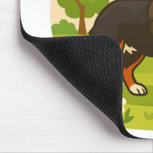 Süßer Berner Sennenhund mit Sonnenblume & Schmette Mousepad (Ecke)
