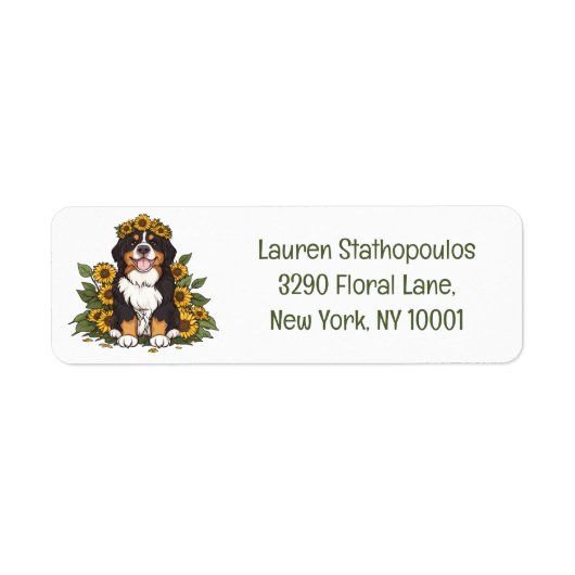 Süßer Berner Sennenhund mit Sonnenblumenkrone (Vorne)