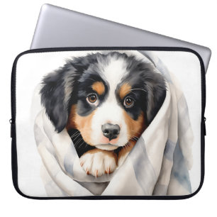 SÜßER BERNER SENNENHUND-WELPE IN DECKEN LAPTOPSCHUTZHÜLLE