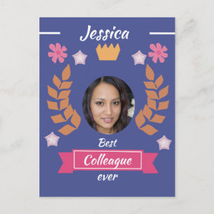Süßer bester Kollege ever - beste Arbeitskollegin  Postkarte