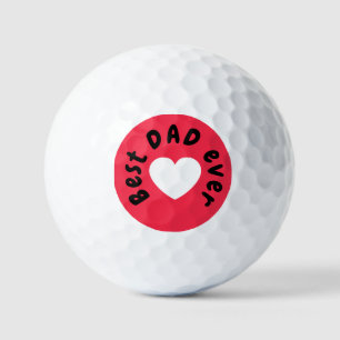 Süßer bester Vater aller Zeiten Rot-Weiß-Herz Vate Golfball