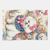 Süßer Bichon Frisé Nahtlos Geschirrtuch (Horizontal)