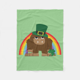 Süßer Bigfoot Leprechaun Fleecedecke