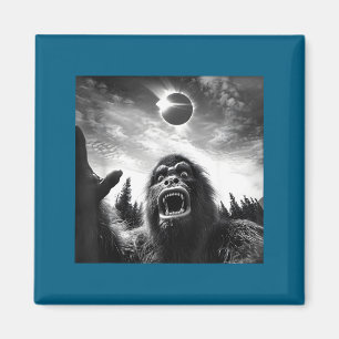 Süßer Bigfoot-Selfie Totale Sonnenfinsternis Magnet