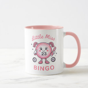 Süßer Bingo-Ball Pink Charakter Lustiger Spruch Tasse