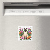 süßer blauäugiger Siam-Katz-Magnet Magnet (In Situ (Geschirrspüler))
