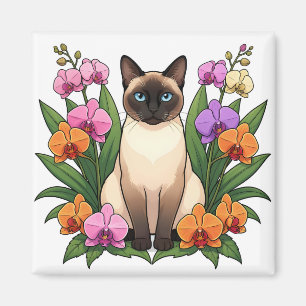 süßer blauäugiger Siam-Katz-Magnet Magnet