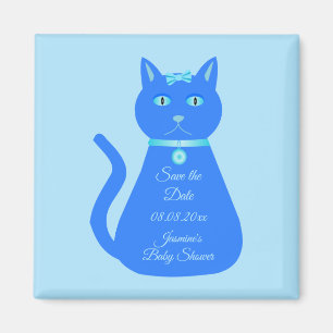 Süßer blauer Baby-Junge-Katze individuelle Babypar Magnet