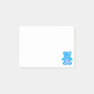 Süßer blauer Babybär individuell Post-it Klebezettel