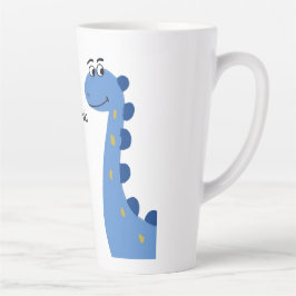 Süßer blauer Dinosaurier - Benutzerdefinierter Nam Milchtasse