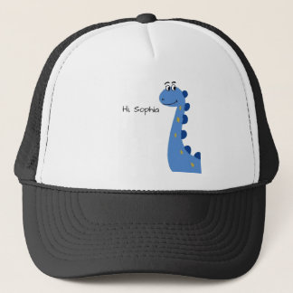 Süßer blauer Dinosaurier - Benutzerdefinierter Nam Truckerkappe