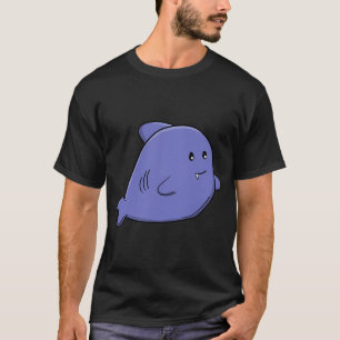 Süßer blauer Hai, niedlicher Kawaii-Ozeantier T-Shirt