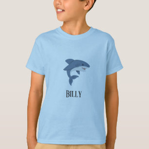 Süßer blauer Hai personalisiert T-Shirt