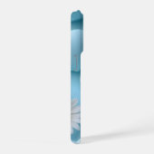 Süßer blauer Herz-Blumen-Handy-Aufkleber iPhone Hülle (Rechte Seite)