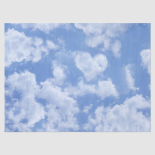 Süßer blauer Himmel mit herzförmiger Wolke Fröhlic Seidenpapier