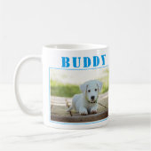 Süßer blauer Hund oder Haustierfoto Kaffeetasse (Links)