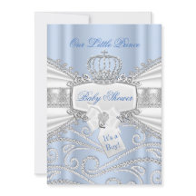 Süßer blauer kleiner Prinz Junge Baby Shower