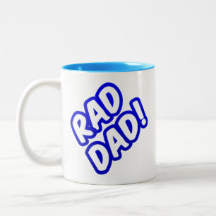 Süßer blauer lustiger cooler Vater Zweifarbige Tasse