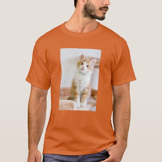 Süßer blauer mit Augen Kitty T-Shirt (Vorderseite)