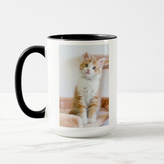 Süßer blauer mit Augen Kitty Tasse (Links)