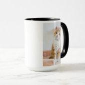 Süßer blauer mit Augen Kitty Tasse (VorderseiteRechts)
