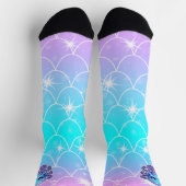 Süßer blauer Oktopus Socken (Oben)