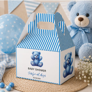 Süßer blauer Teddybär vintage Baby-Jungen-Baby-Par Geschenkschachtel