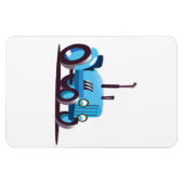 Süßer blauer Traktor Magnet (Horizontal)