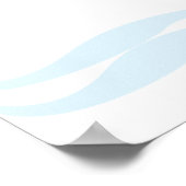 Süßer blauer tropischer Fisch rosa Flossen Poster (Ecke)