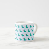 Süßer blauer Vogel Espressotasse (Vorderseite Rechts)