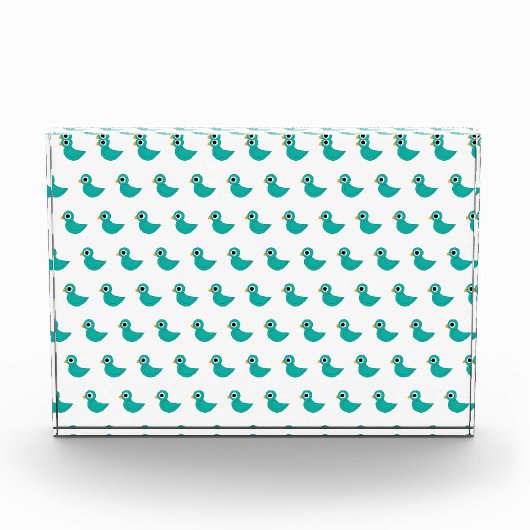 Süßer blauer Vogel Fotoblock (Vorderseite)