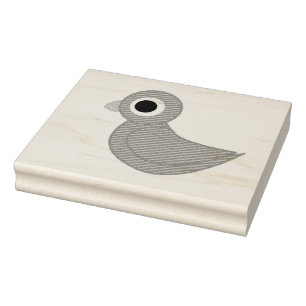 Süßer blauer Vogel Gummistempel