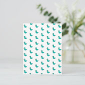 Süßer blauer Vogel Postkarte (Stehend Vorderseite)