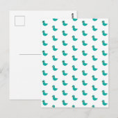 Süßer blauer Vogel Postkarte (Vorne/Hinten)