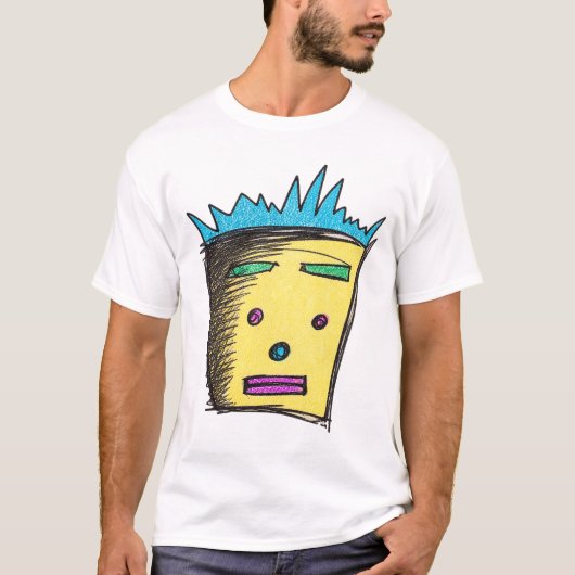 Süßer blockiger Junge T-Shirt (Vorderseite)