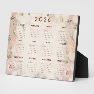 Süßer Blumenkalender 2026 Fotoplatte