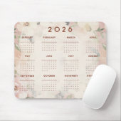 Süßer Blumenkalender 2026 Mousepad (Mit Mouse)