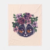 Süßer BlumenLemur Fleecedecke (Vorderseite)