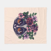 Süßer BlumenLemur Fleecedecke (Vorderseite (Horizontal))
