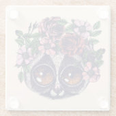 Süßer BlumenLemur Glasuntersetzer (Rückseite)