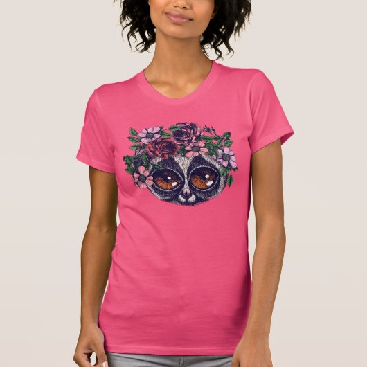 Süßer BlumenLemur T-Shirt (Vorderseite)